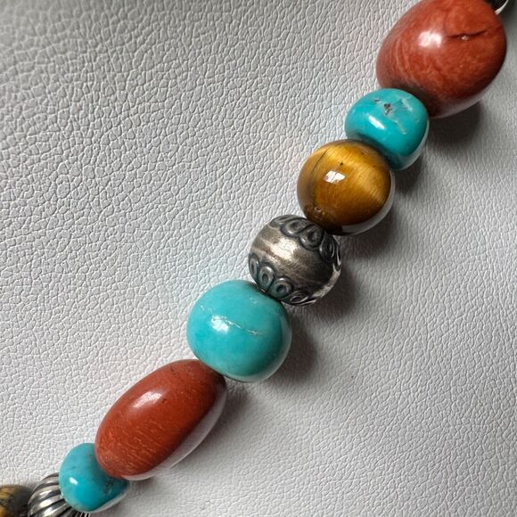 Vintage Carnelian Gemstone Necklace by Carolyn Pollack Sterling Silver Southwest - Picture 10 of 14